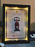 Bburago Ferrari Charles Leclerc #16 SF-25 model in LED display frame