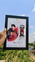 Bburago Scuderia Ferrari Charles Leclerc #16 SF-25 2025 framed poster with driver portrait and die-cast model