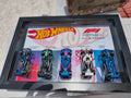 Hot Wheels x Formula 1 official 5-car die-cast framed set featuring Red Bull, Mercedes, Alpine, Haas and Williams